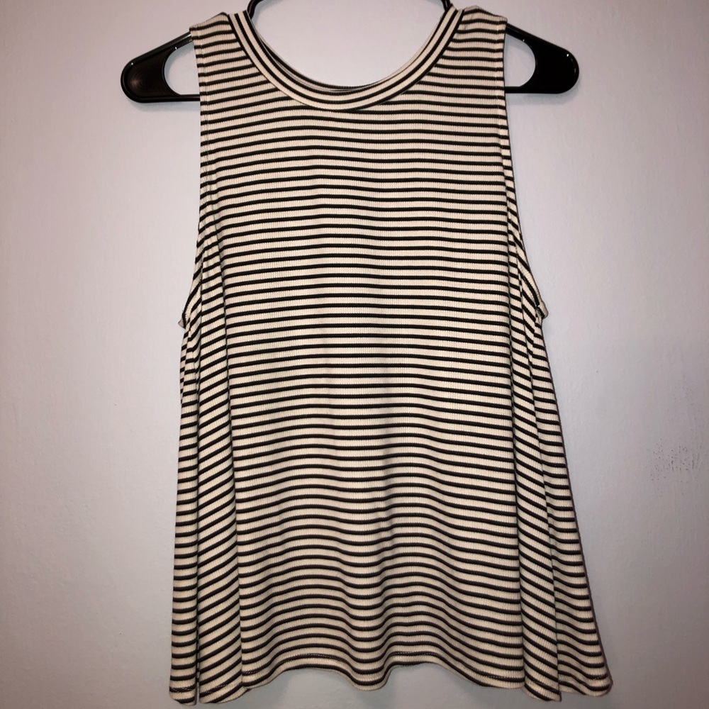 B&W Striped Tank Top